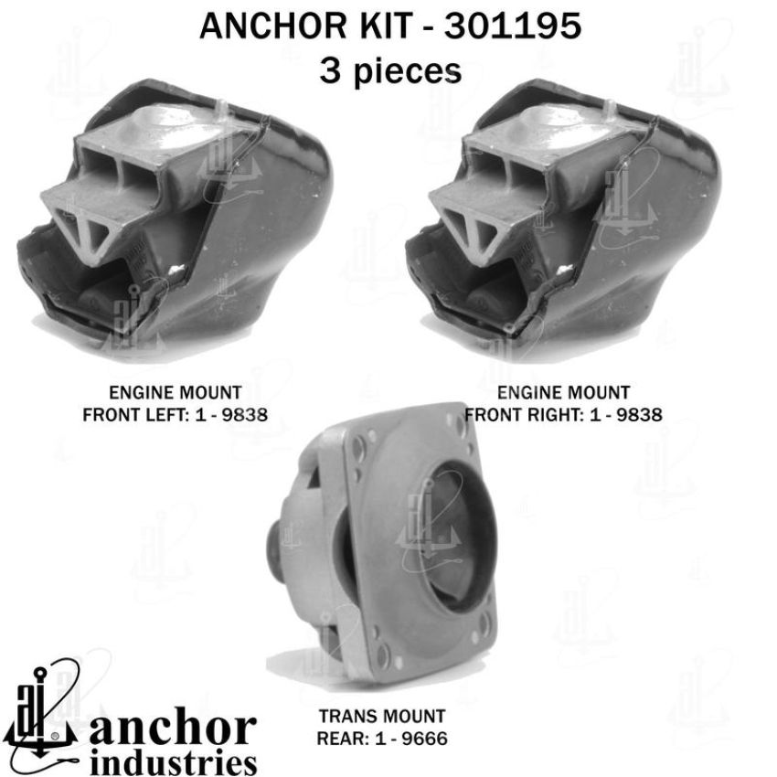 ANCHOR MOUNTS 301195 ENGINE MNT KIT