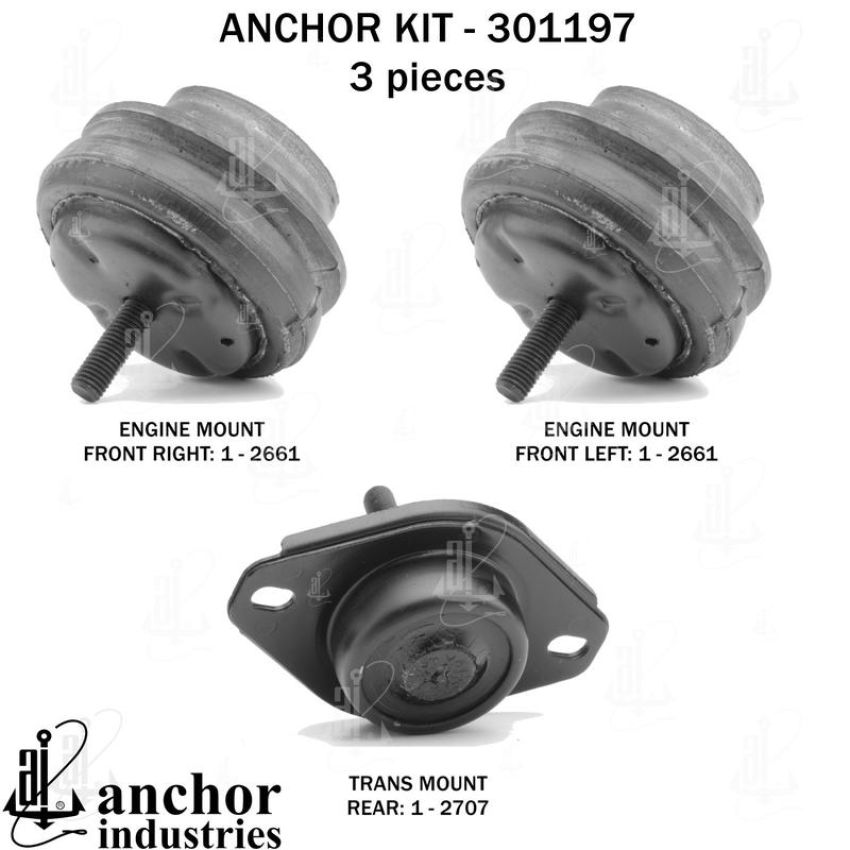 ANCHOR MOUNTS 301197 ENGINE MNT KIT