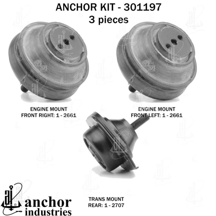 ANCHOR MOUNTS 301197 ENGINE MNT KIT