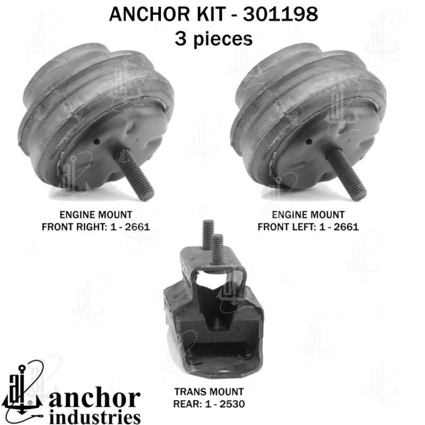 ANCHOR MOUNTS 301198 ENGINE MNT KIT