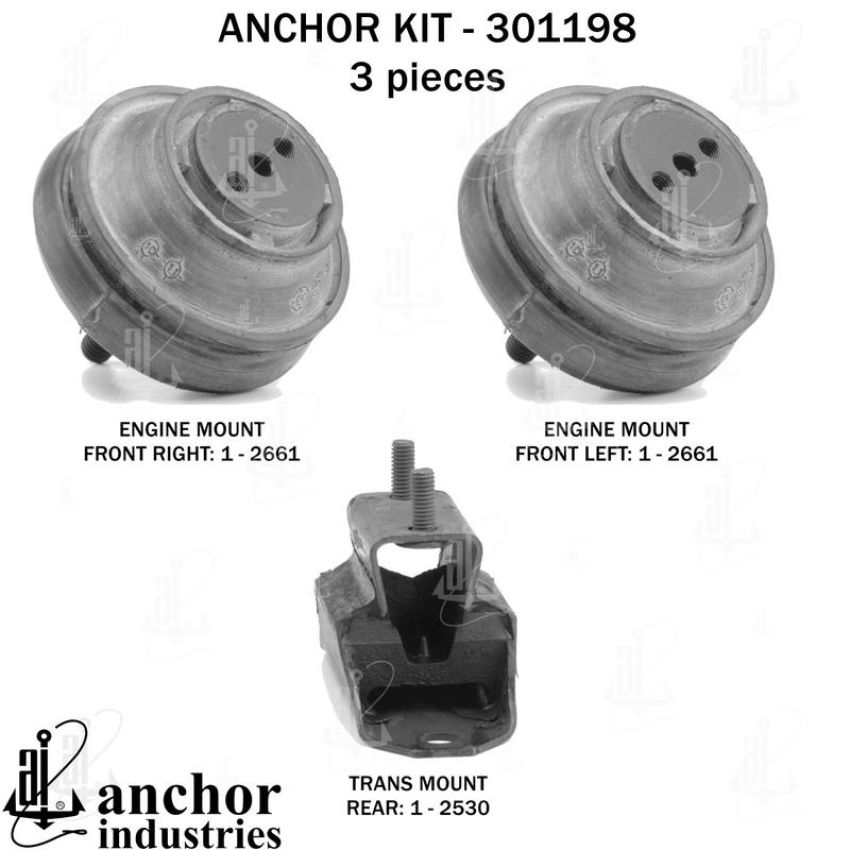 ANCHOR MOUNTS 301198 ENGINE MNT KIT