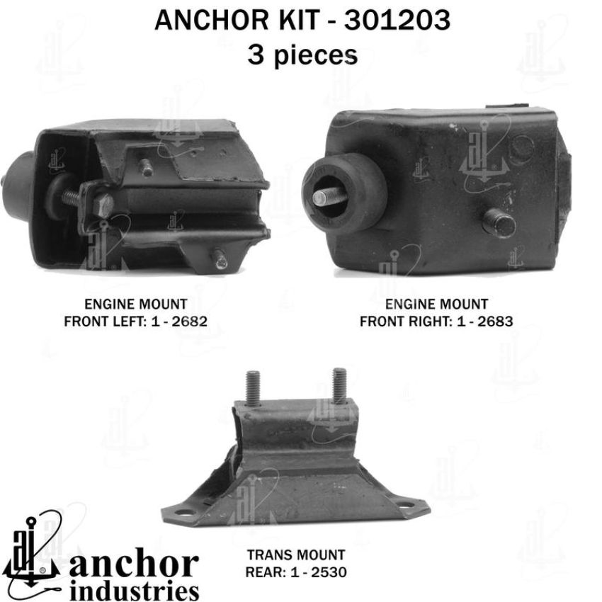 ANCHOR MOUNTS 301203 ENGINE MNT KIT