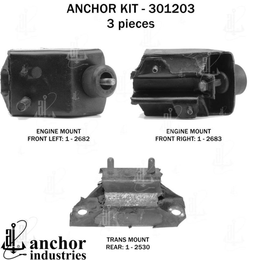 ANCHOR MOUNTS 301203 ENGINE MNT KIT