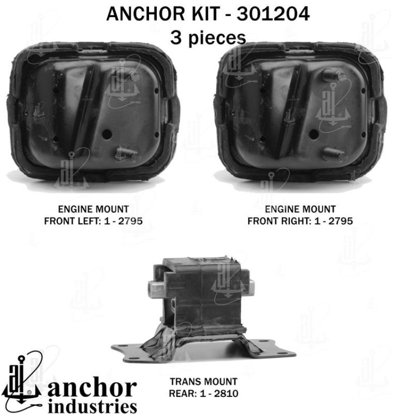 ANCHOR MOUNTS 301204 ENGINE MNT KIT