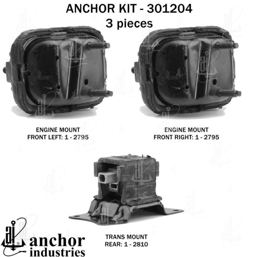 ANCHOR MOUNTS 301204 ENGINE MNT KIT
