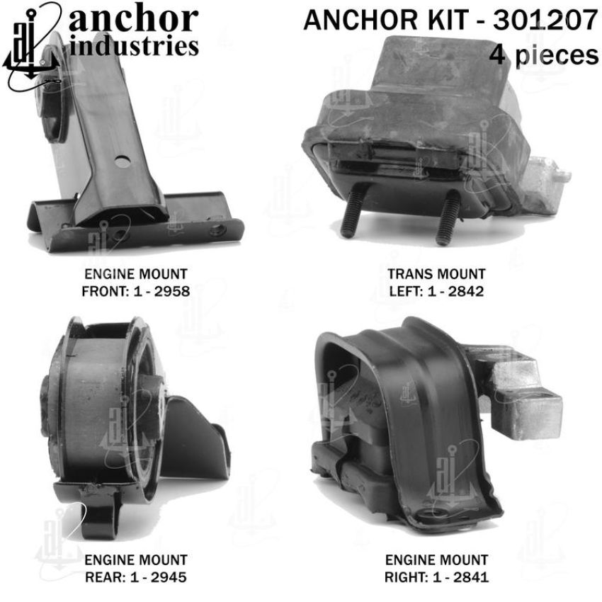 ANCHOR MOUNTS 301207 ENGINE MNT KIT