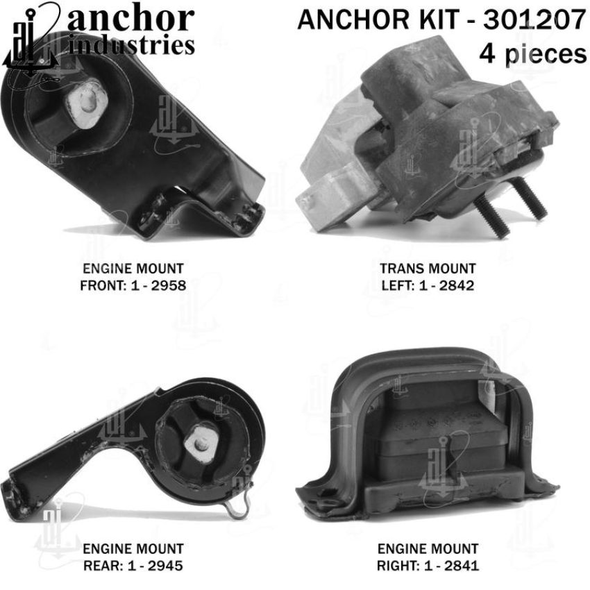 ANCHOR MOUNTS 301207 ENGINE MNT KIT