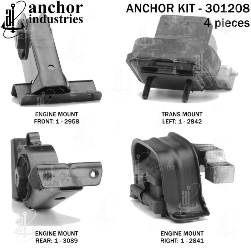 ANCHOR MOUNTS 301208 ENGINE MNT KIT