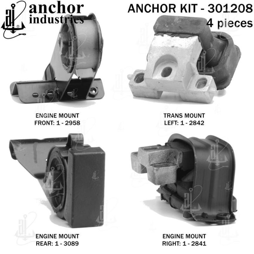 ANCHOR MOUNTS 301208 ENGINE MNT KIT