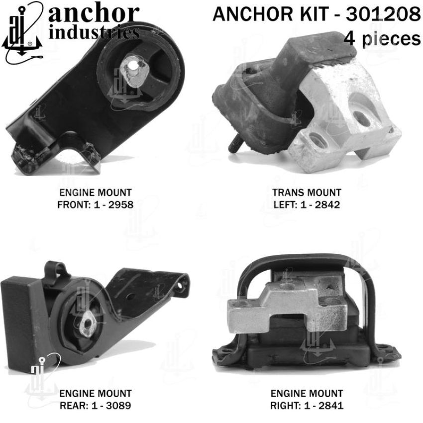 ANCHOR MOUNTS 301208 ENGINE MNT KIT