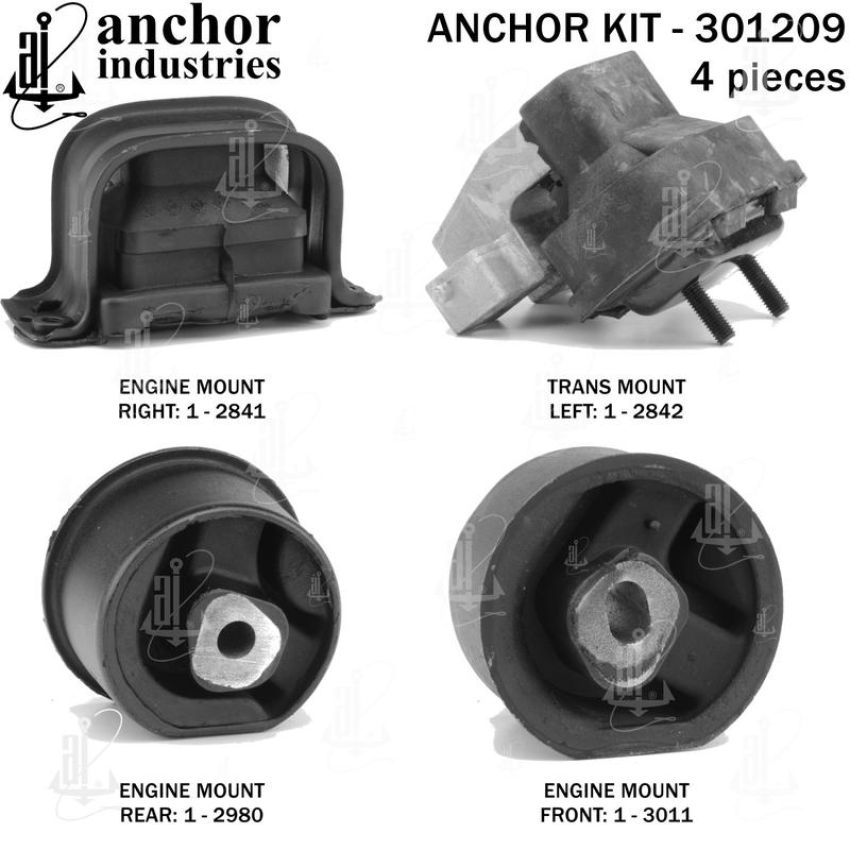 ANCHOR MOUNTS 301209 ENGINE MNT KIT