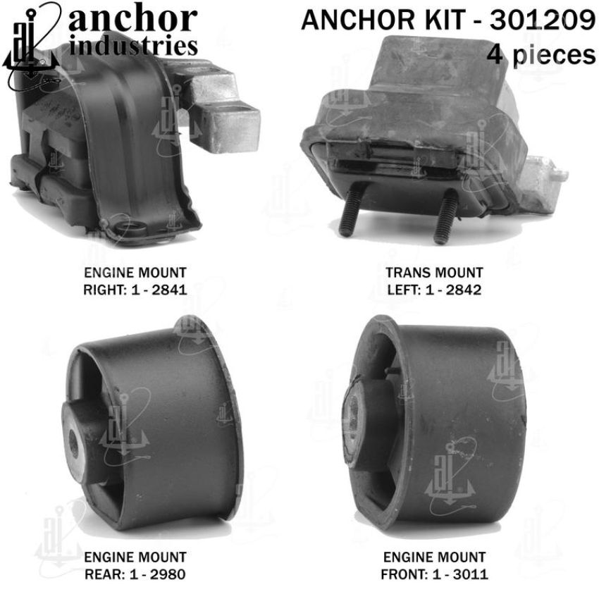 ANCHOR MOUNTS 301209 ENGINE MNT KIT