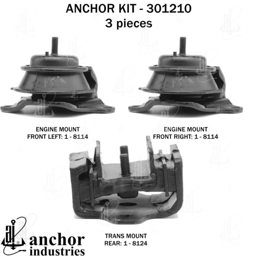 ANCHOR MOUNTS 301210 ENGINE MNT KIT