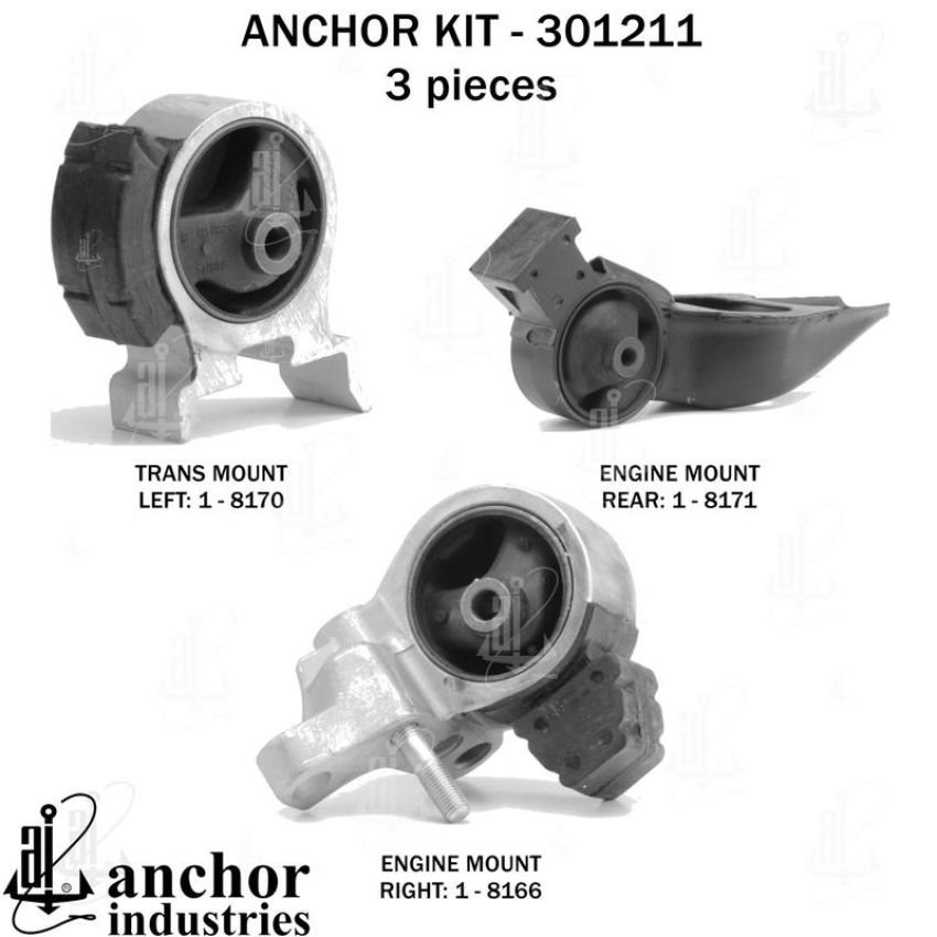 ANCHOR MOUNTS 301211 ENGINE MNT KIT