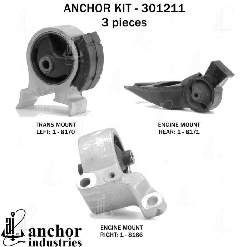 ANCHOR MOUNTS 301211 ENGINE MNT KIT