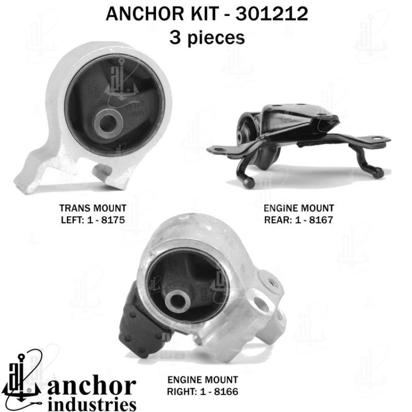 ANCHOR MOUNTS 301212 ENGINE MNT KIT