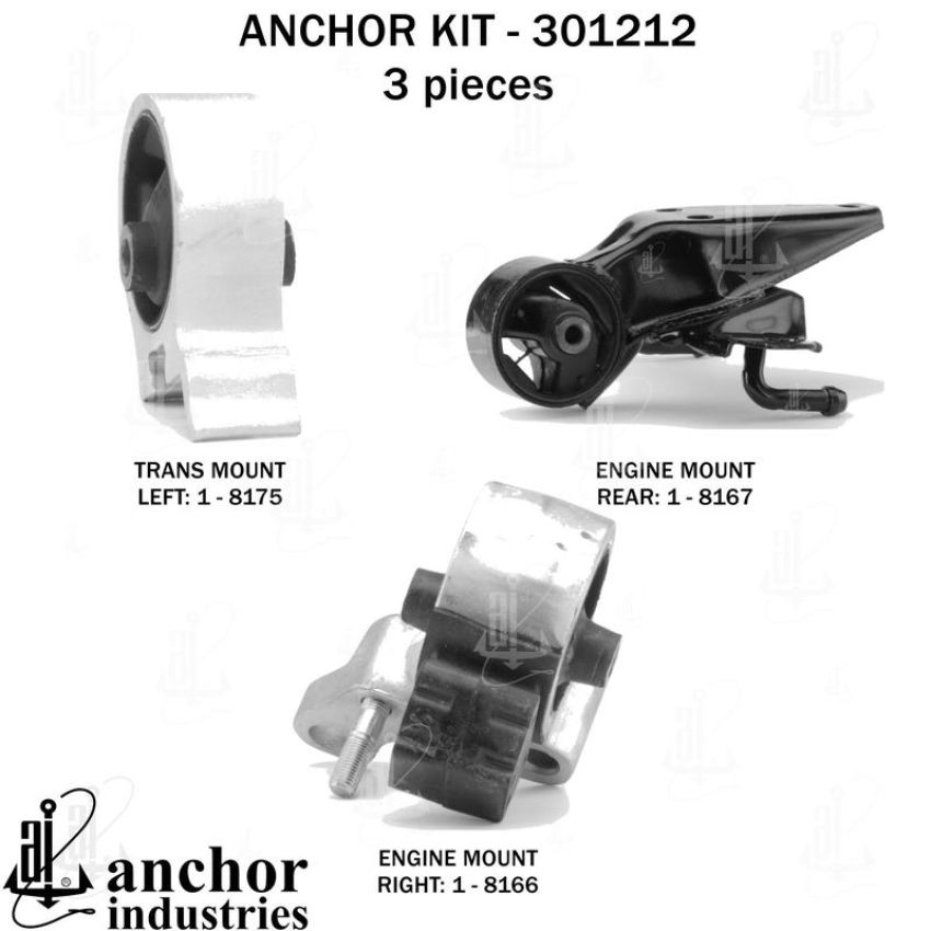 ANCHOR MOUNTS 301212 ENGINE MNT KIT