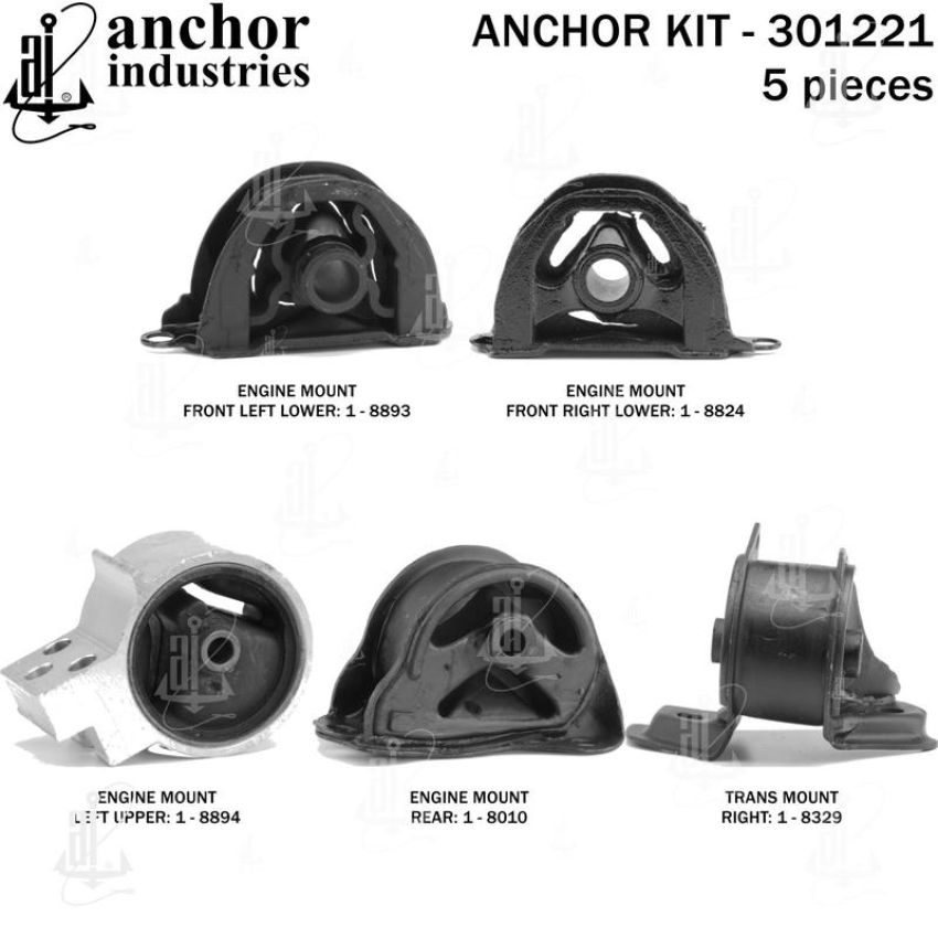 ANCHOR MOUNTS 301221 ENGINE MNT KIT