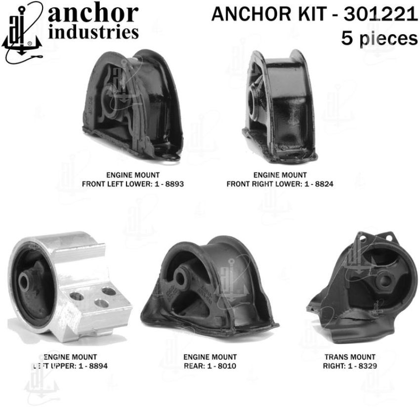 ANCHOR MOUNTS 301221 ENGINE MNT KIT