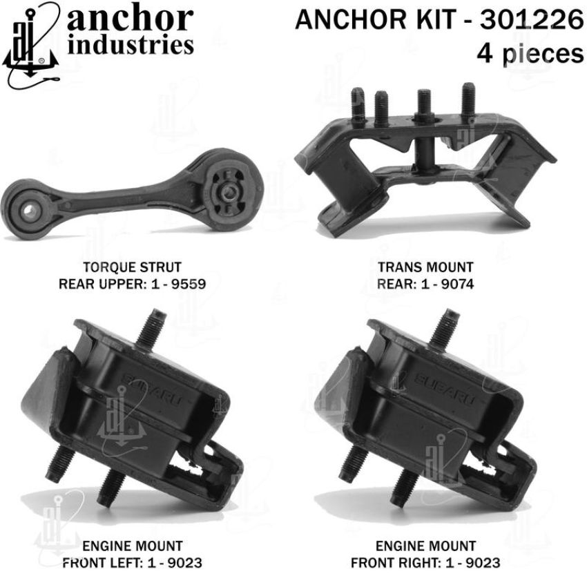 ANCHOR MOUNTS 301226 ENGINE MNT KIT