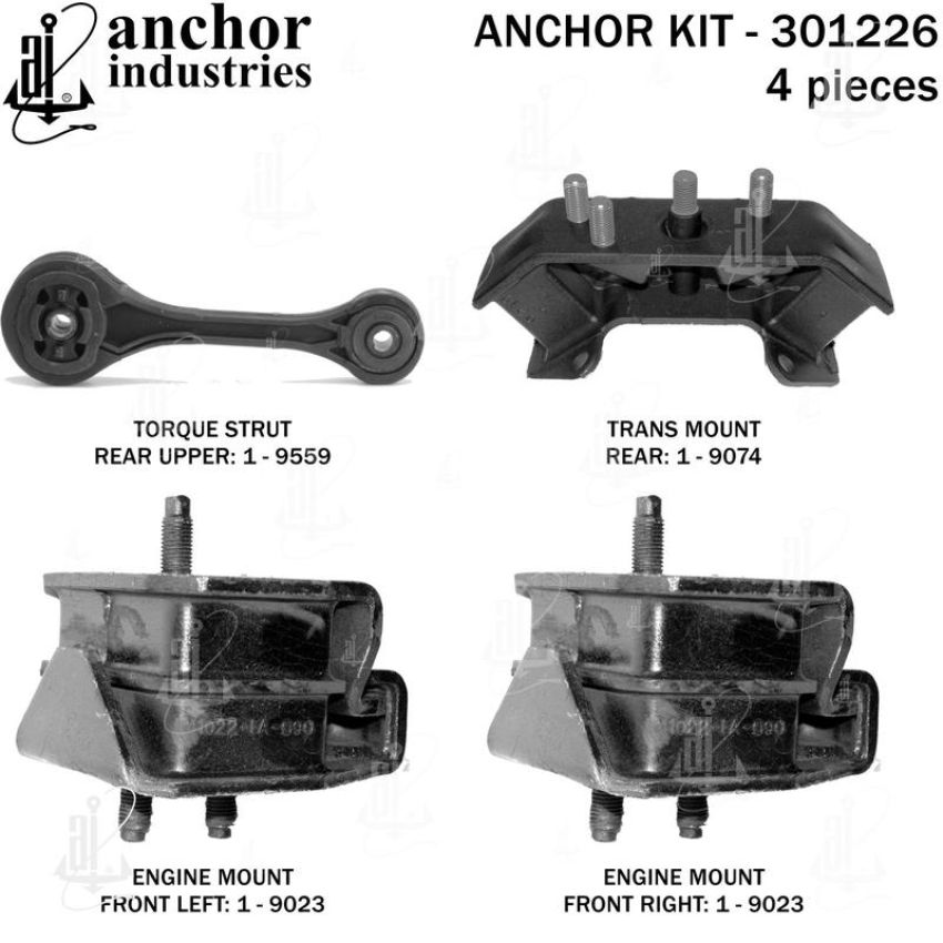 ANCHOR MOUNTS 301226 ENGINE MNT KIT