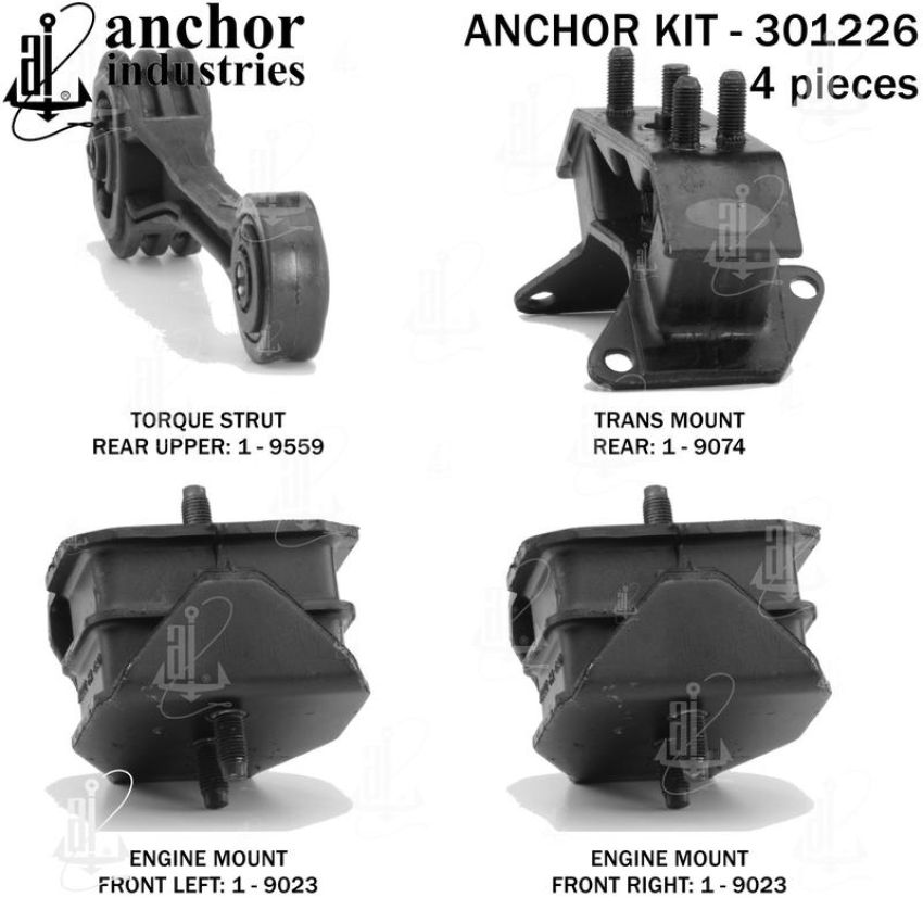 ANCHOR MOUNTS 301226 ENGINE MNT KIT