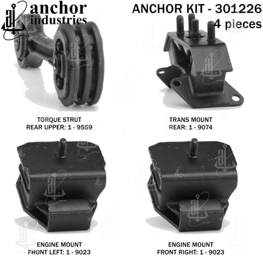 ANCHOR MOUNTS 301226 ENGINE MNT KIT