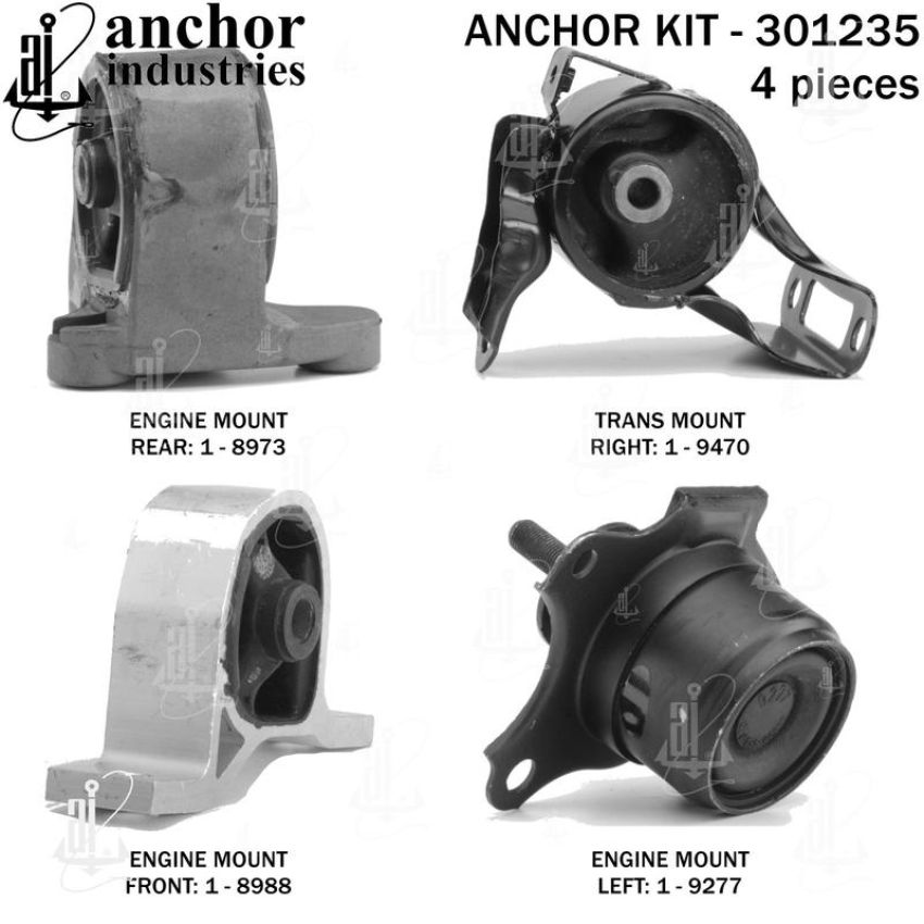 ANCHOR MOUNTS 301235 ENGINE MNT KIT
