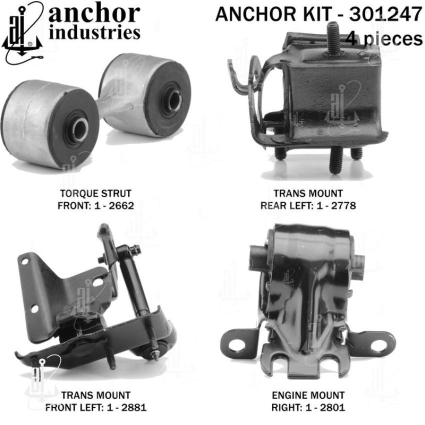 ANCHOR MOUNTS 301247 ENGINE MNT KIT