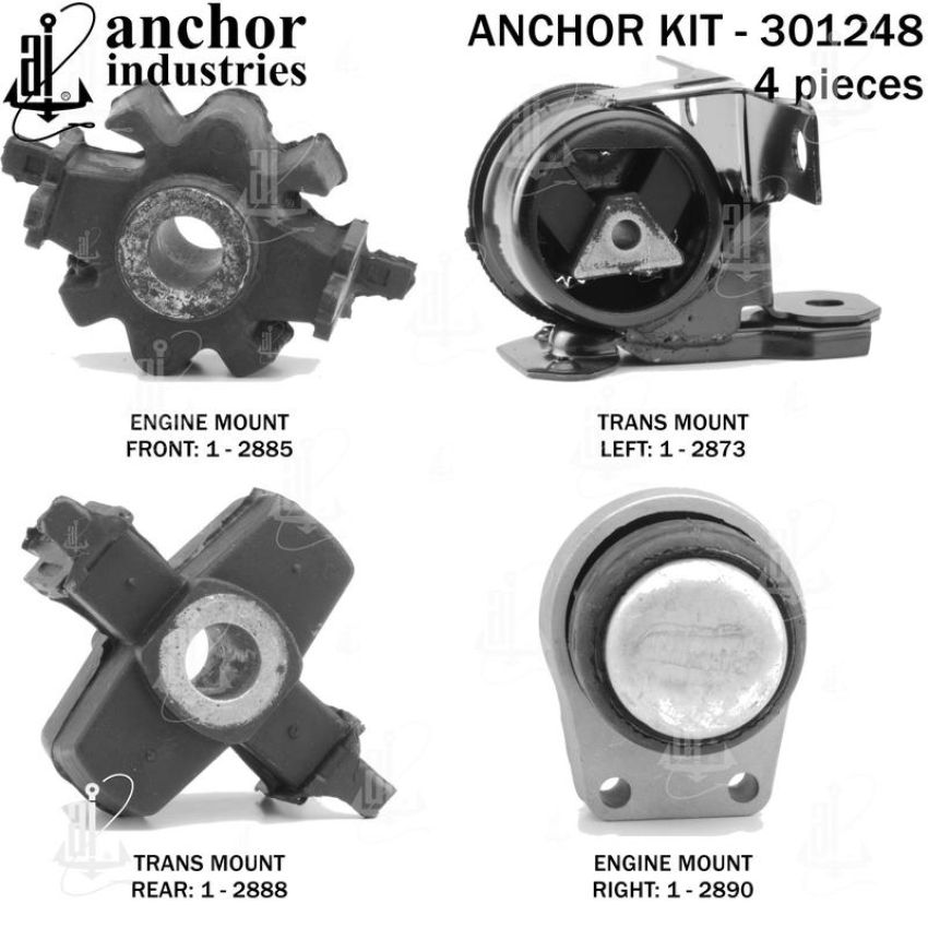 ANCHOR MOUNTS 301248 ENGINE MNT KIT