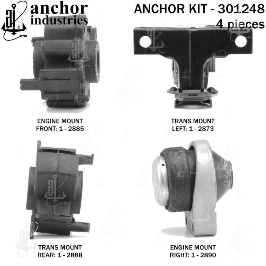 ANCHOR MOUNTS 301248 ENGINE MNT KIT