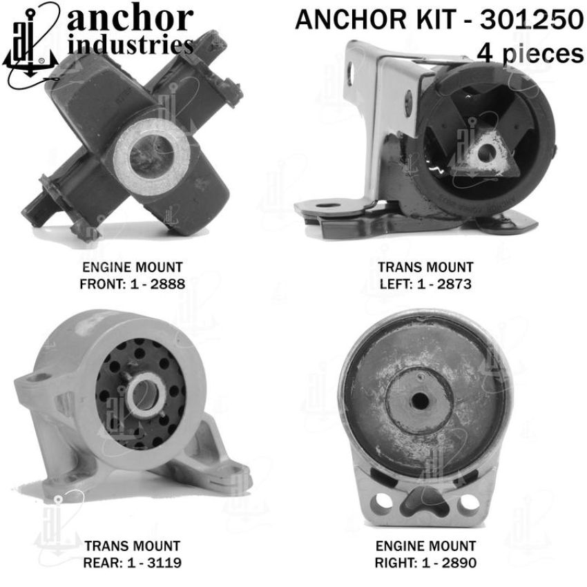 ANCHOR MOUNTS 301250 ENGINE MNT KIT