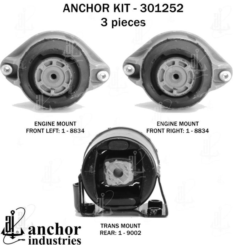 ANCHOR MOUNTS 301252 ENGINE MNT KIT