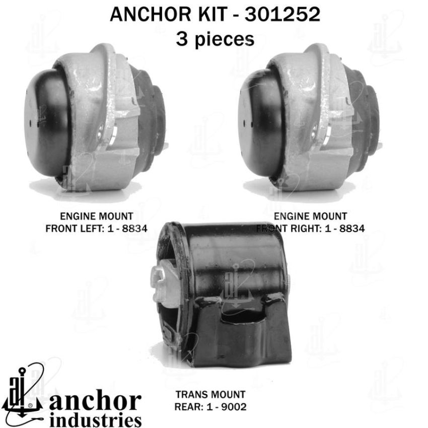ANCHOR MOUNTS 301252 ENGINE MNT KIT