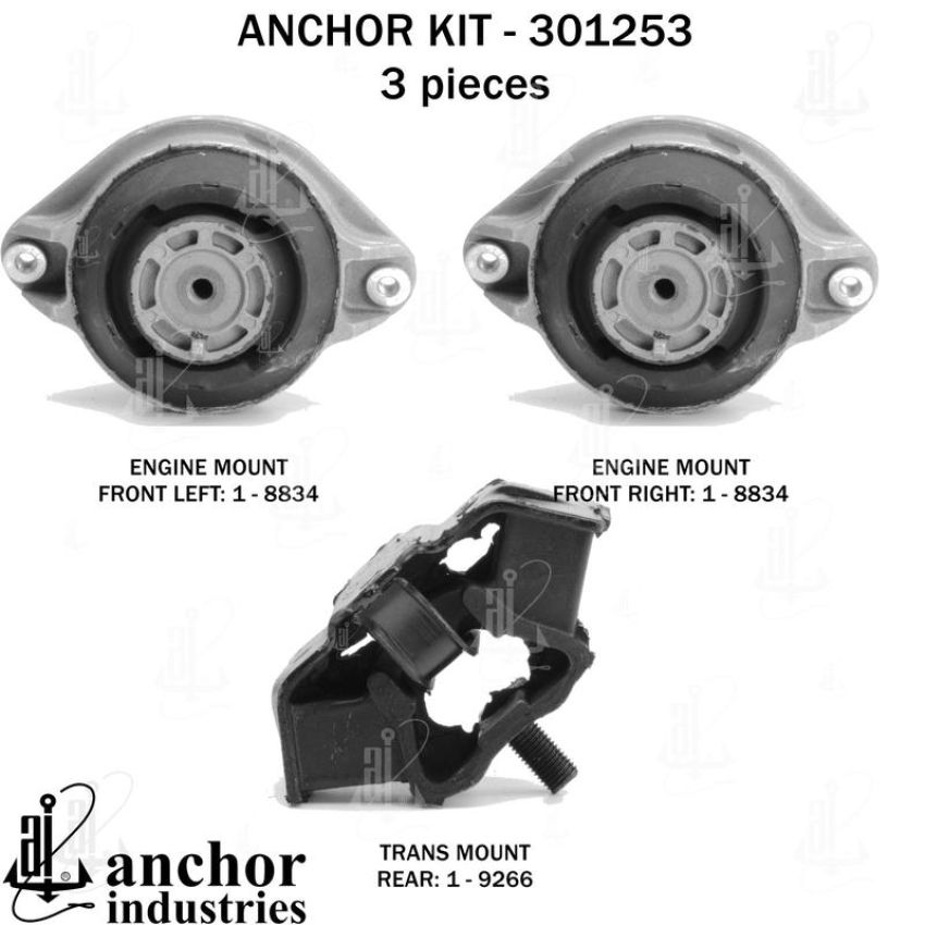 ANCHOR MOUNTS 301253 ENGINE MNT KIT