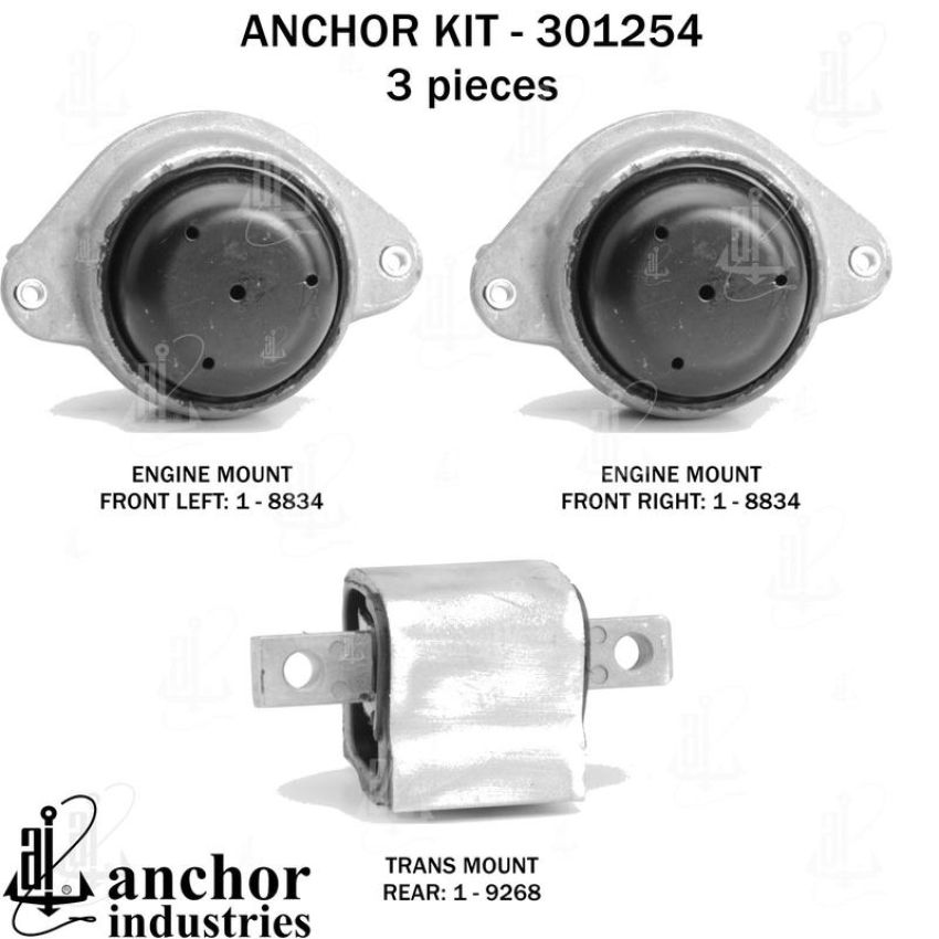 ANCHOR MOUNTS 301254 ENGINE MNT KIT