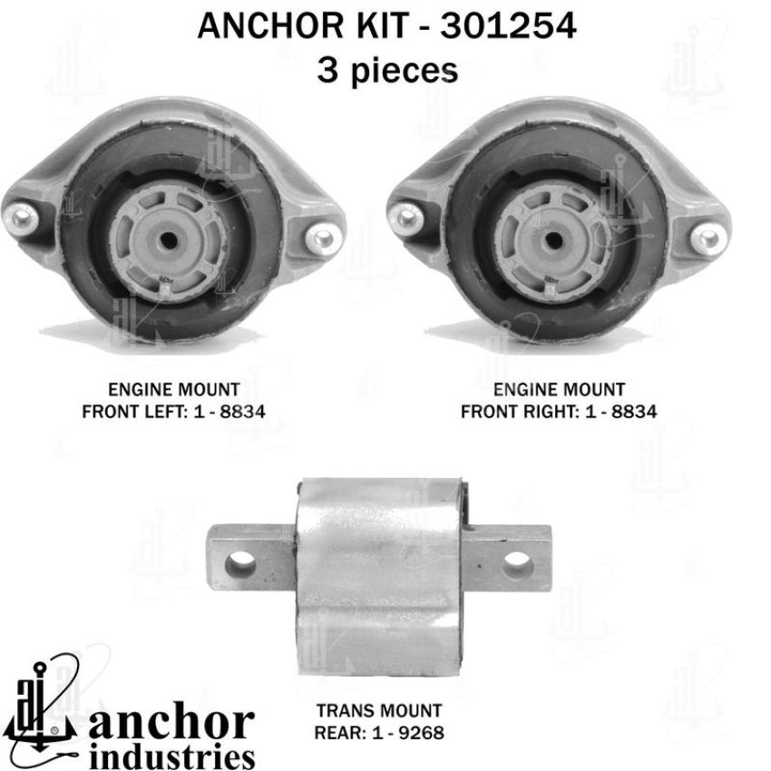 ANCHOR MOUNTS 301254 ENGINE MNT KIT