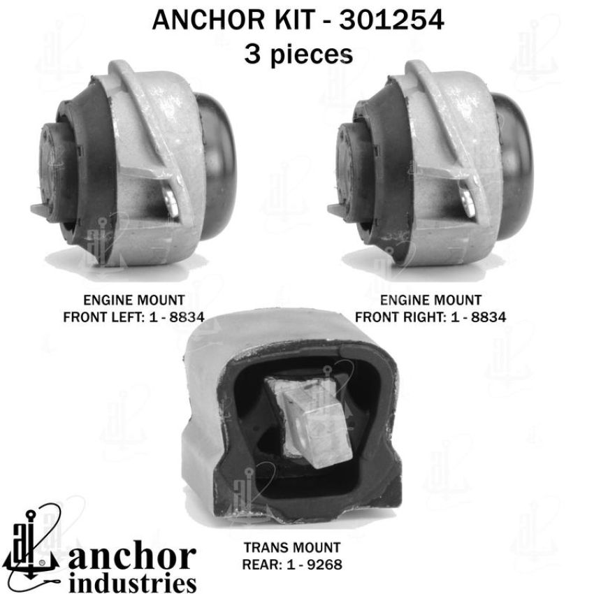 ANCHOR MOUNTS 301254 ENGINE MNT KIT
