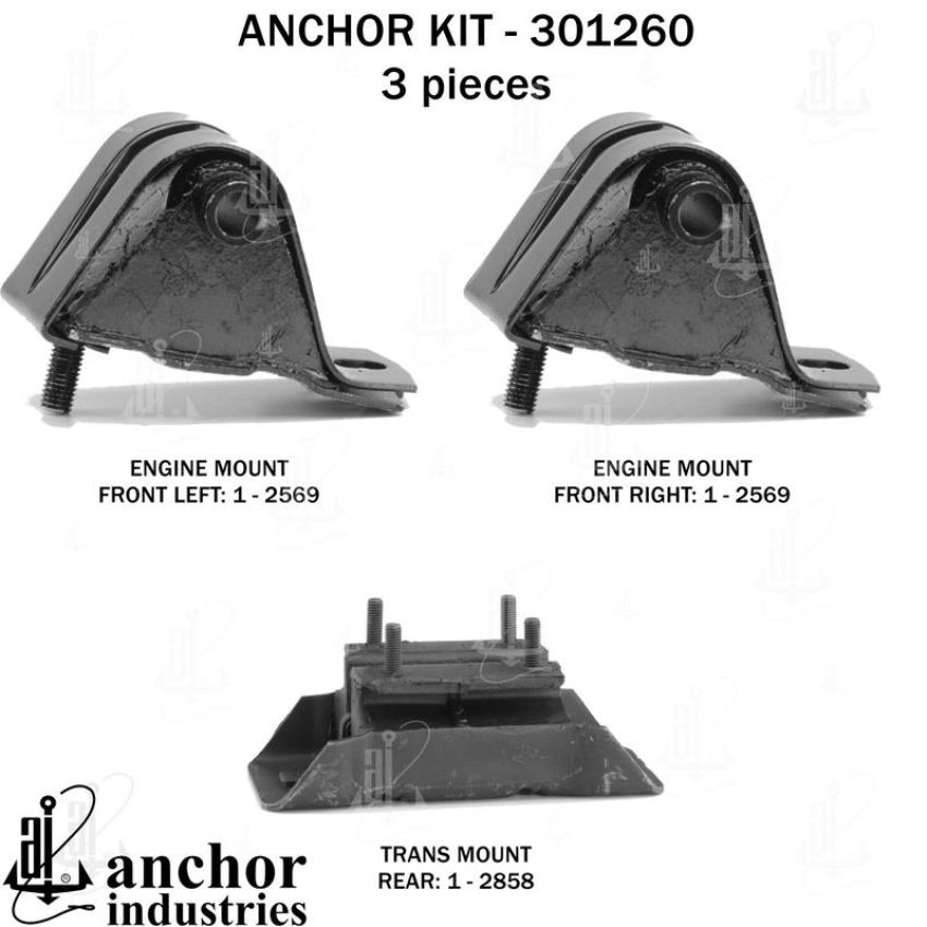 ANCHOR MOUNTS 301260 ENGINE MNT KIT