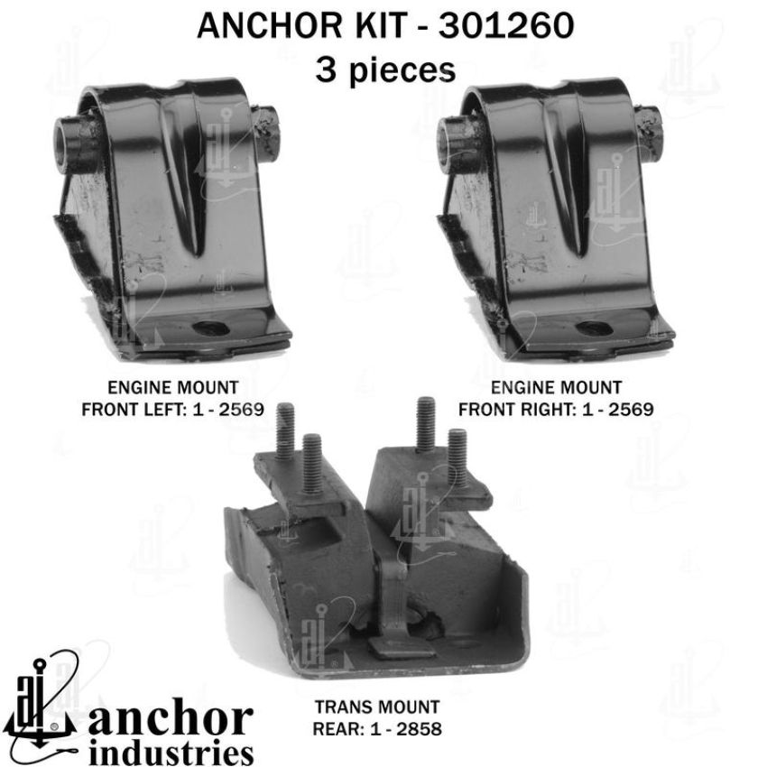 ANCHOR MOUNTS 301260 ENGINE MNT KIT