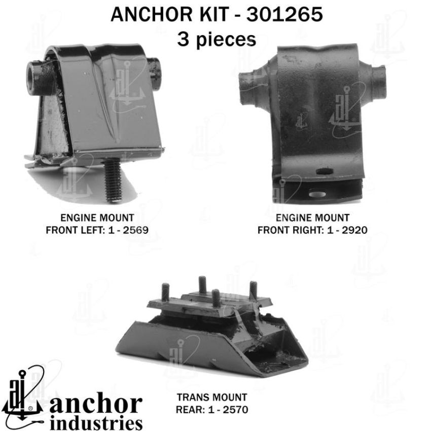 ANCHOR MOUNTS 301265 ENGINE MNT KIT