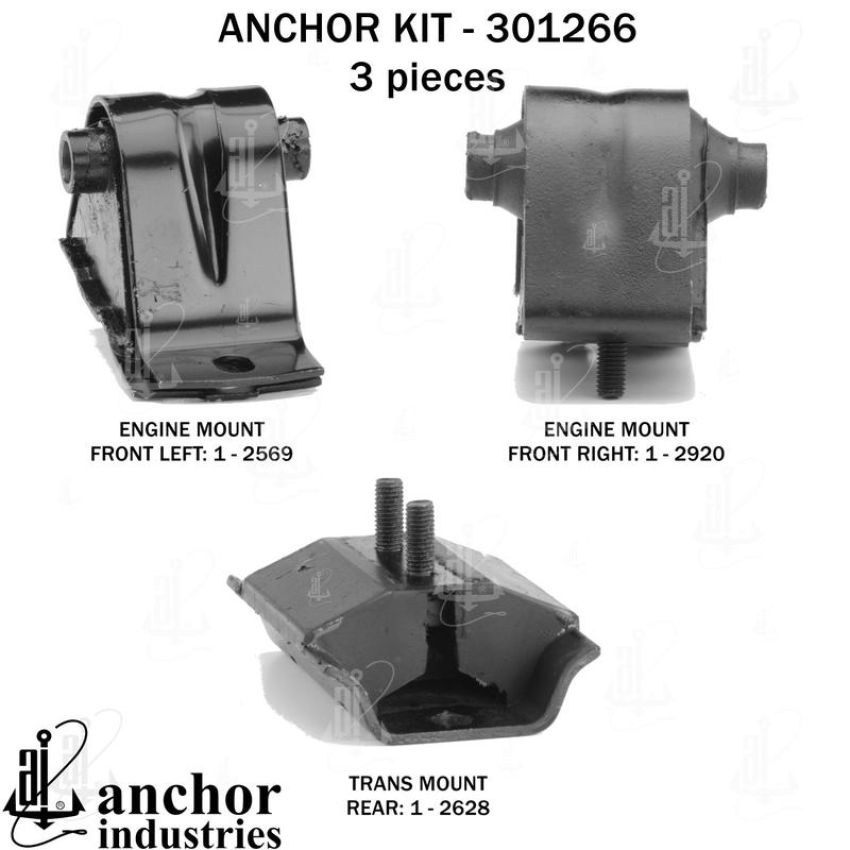 ANCHOR MOUNTS 301266 ENGINE MNT KIT