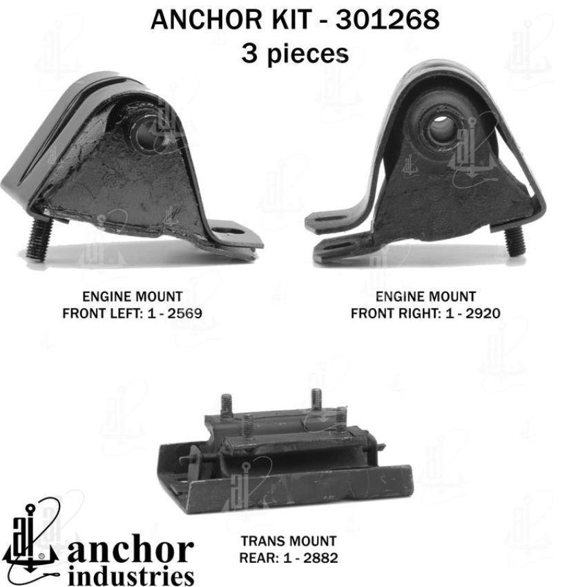 ANCHOR MOUNTS 301268 ENGINE MNT KIT