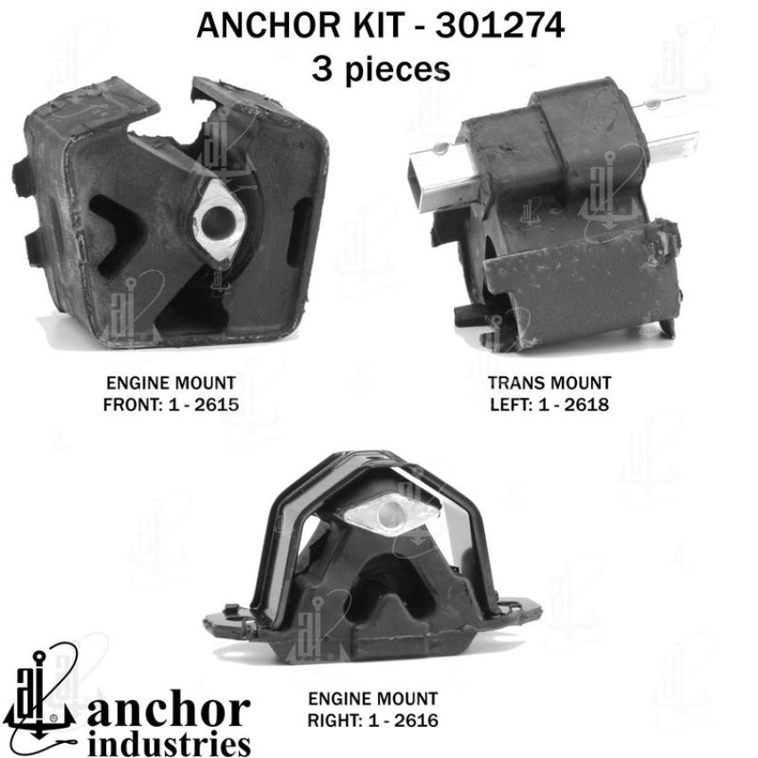 ANCHOR MOUNTS 301274 ENGINE MNT KIT