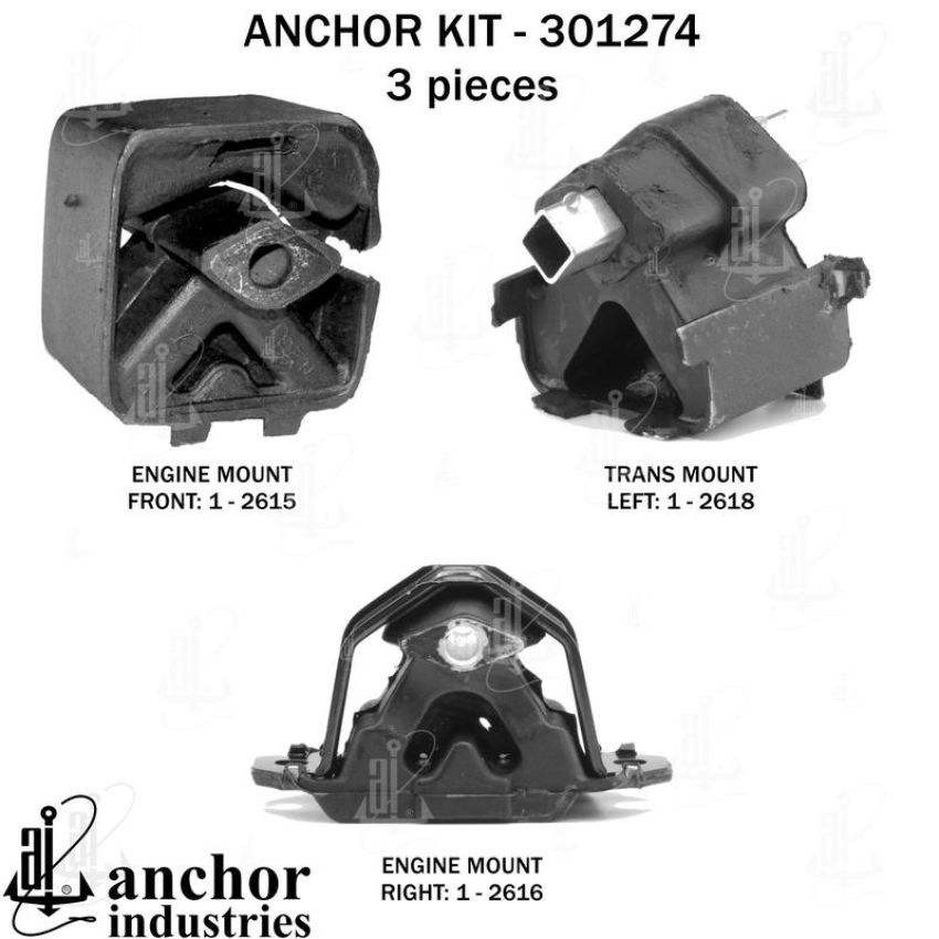 ANCHOR MOUNTS 301274 ENGINE MNT KIT