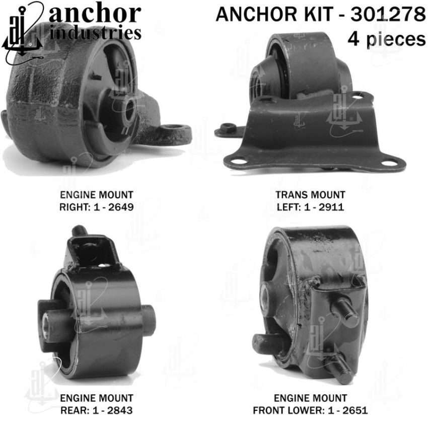 ANCHOR MOUNTS 301278 ENGINE MNT KIT