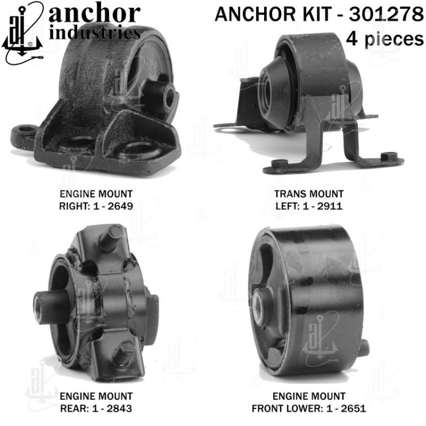 ANCHOR MOUNTS 301278 ENGINE MNT KIT