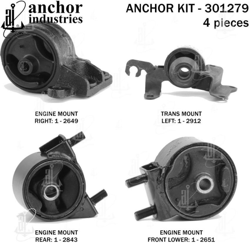 ANCHOR MOUNTS 301279 ENGINE MNT KIT