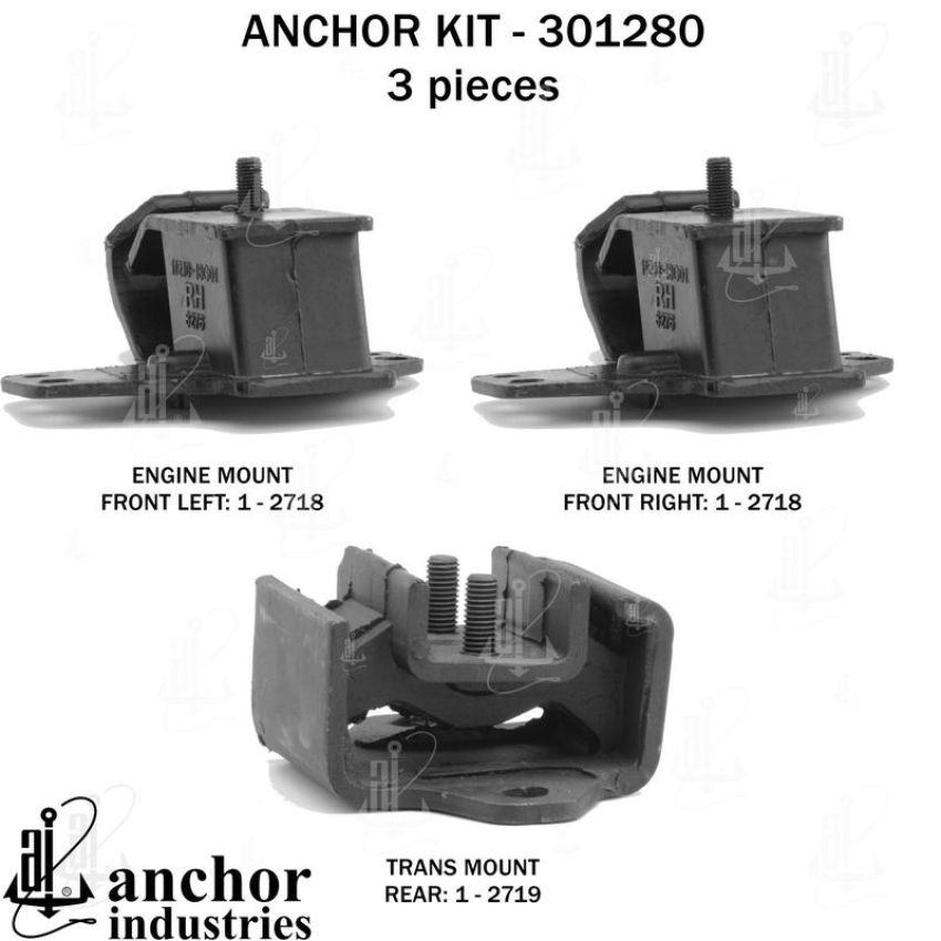 ANCHOR MOUNTS 301280 ENGINE MNT KIT