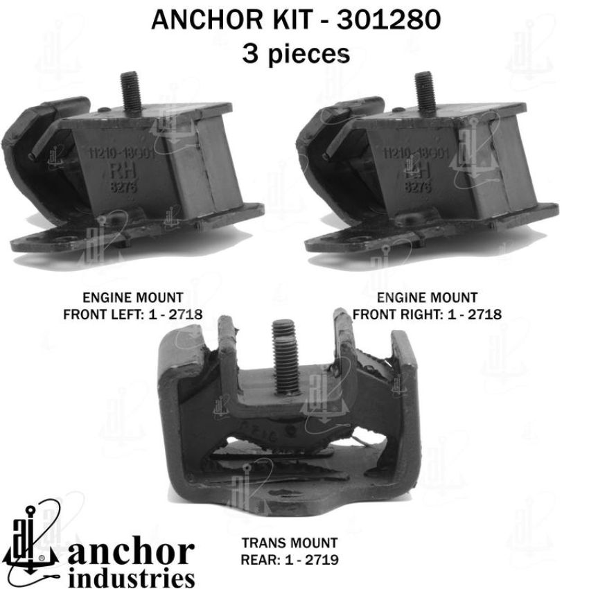 ANCHOR MOUNTS 301280 ENGINE MNT KIT